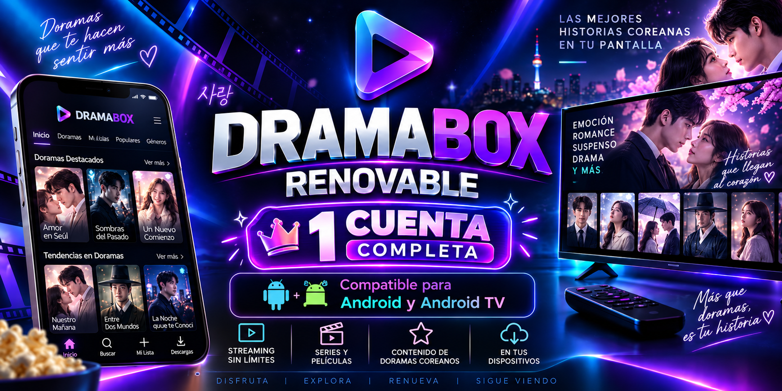 DRAMA BOX COMPLETO X 3 DISPOSITIVO - 30 DIAS